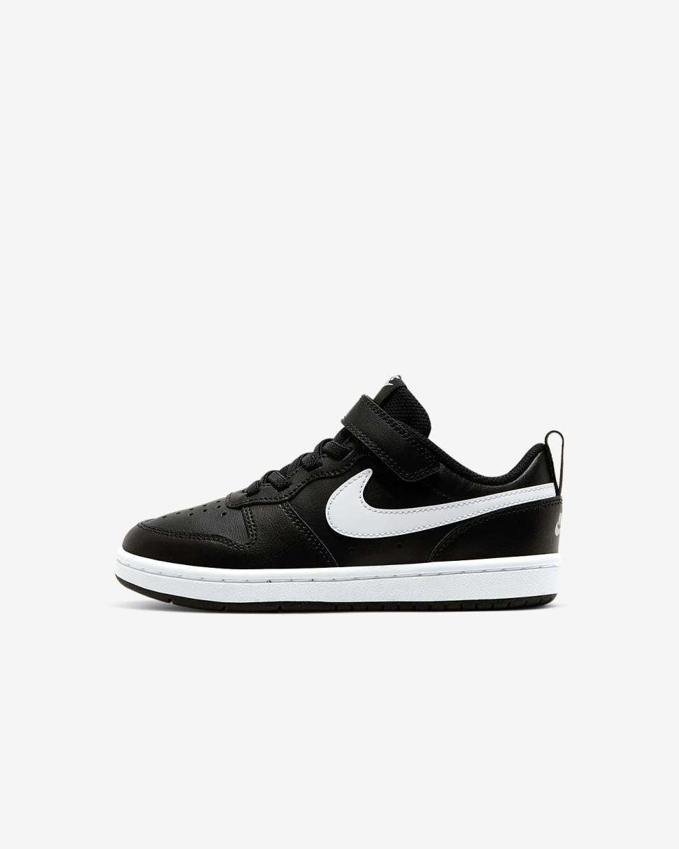 Nike Court Borough Low 2 Black/White | Kids Nike Lifestyle