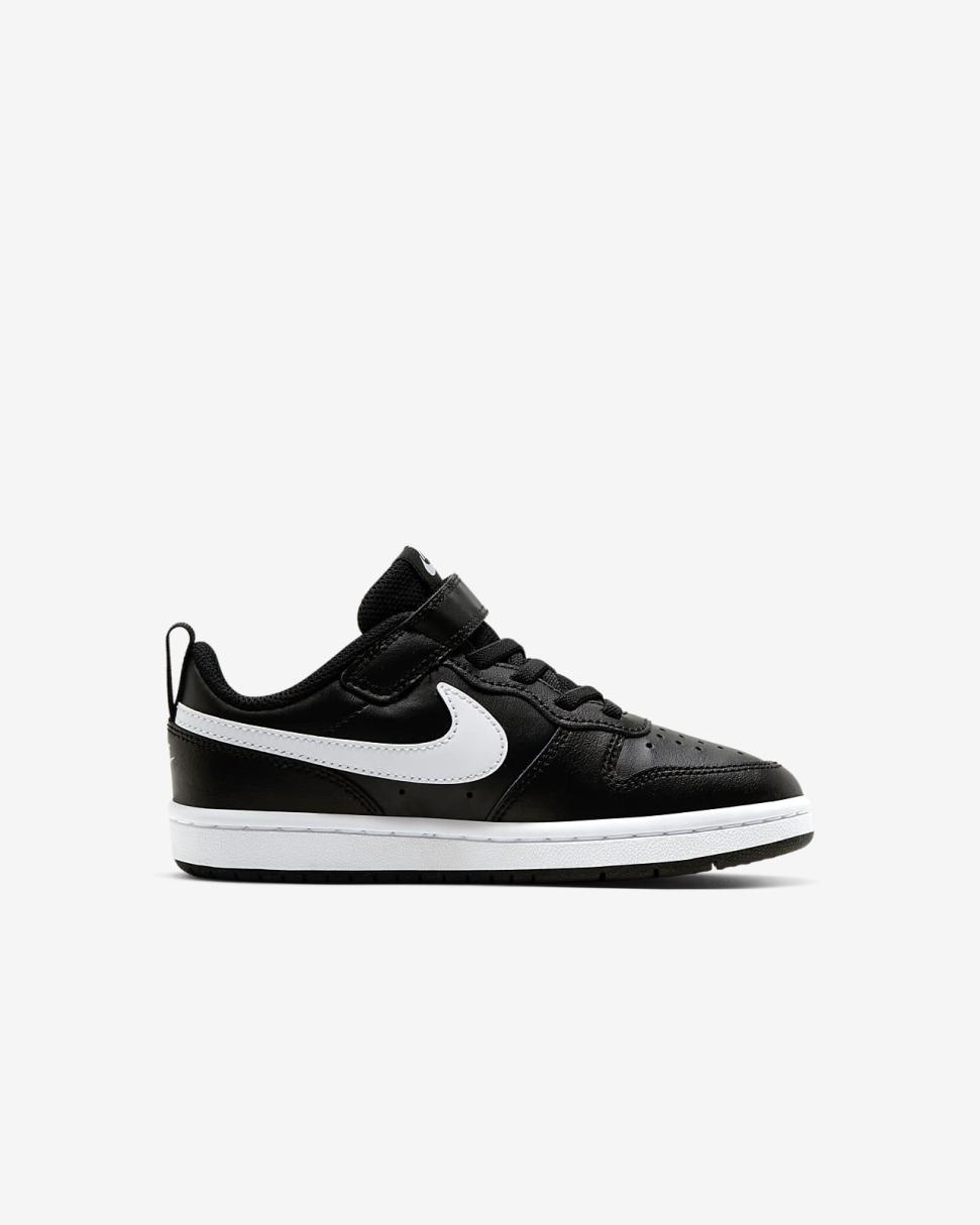 Nike Court Borough Low 2 Black/White | Kids Nike Lifestyle
