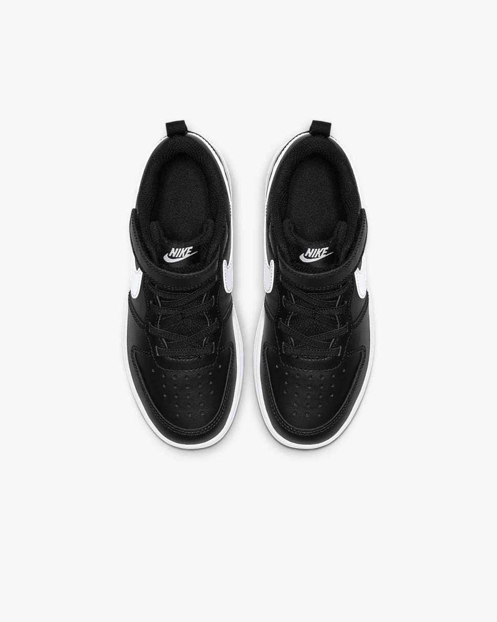 Nike Court Borough Low 2 Black/White | Kids Nike Lifestyle