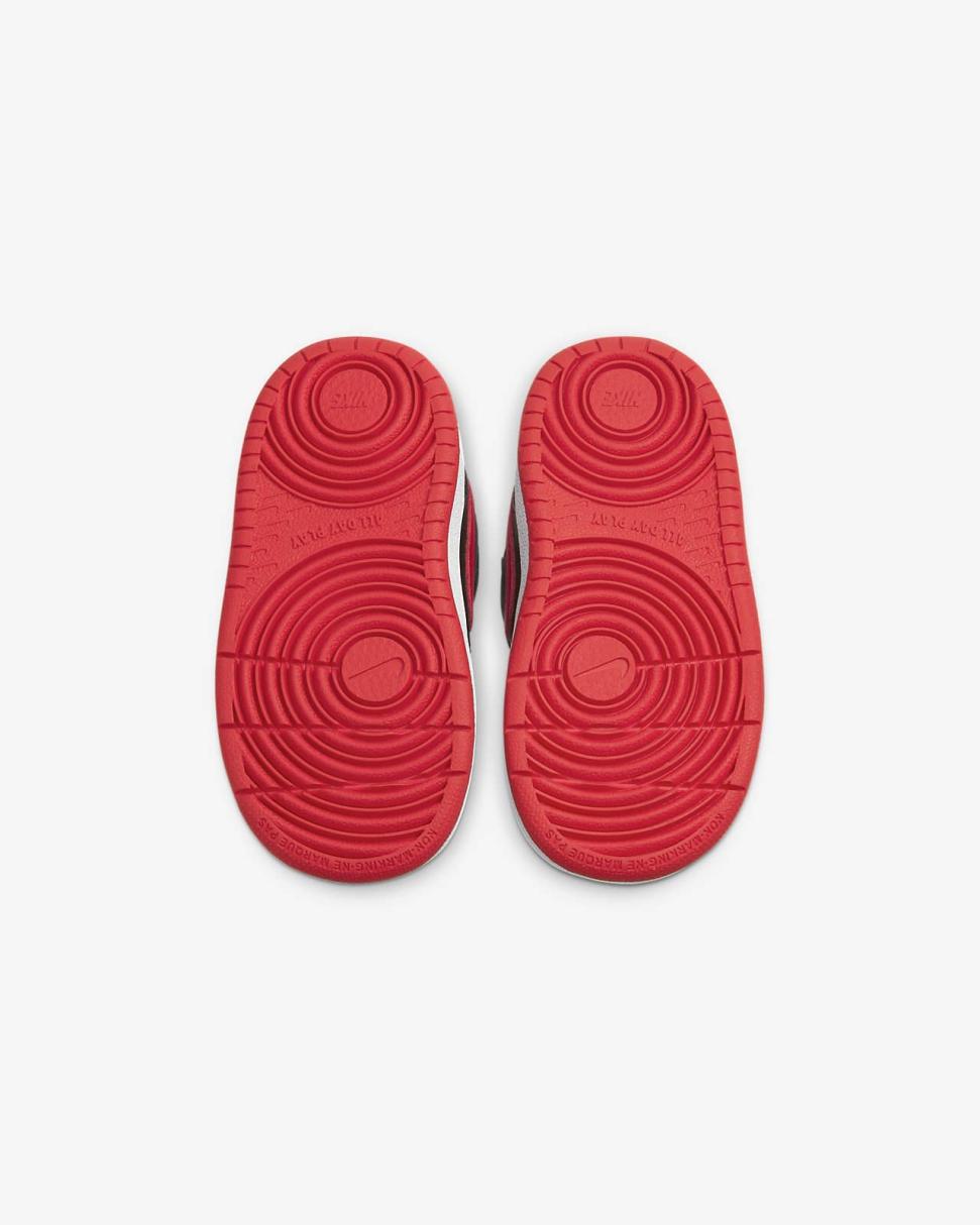 Nike Court Borough Low 2 Black/White/University Red | Kids Nike Lifestyle