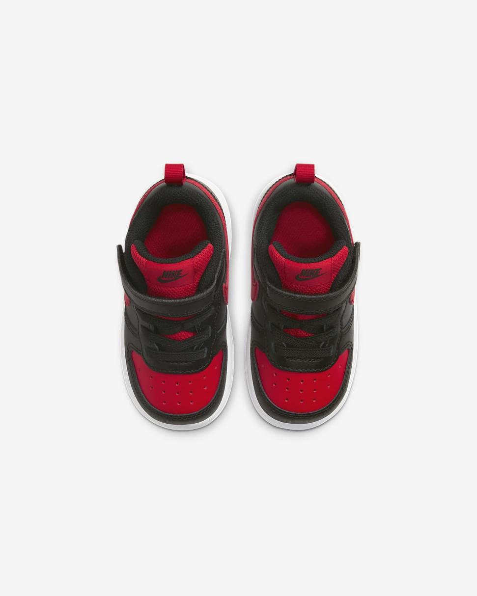 Nike Court Borough Low 2 Black/White/University Red | Kids Nike Lifestyle