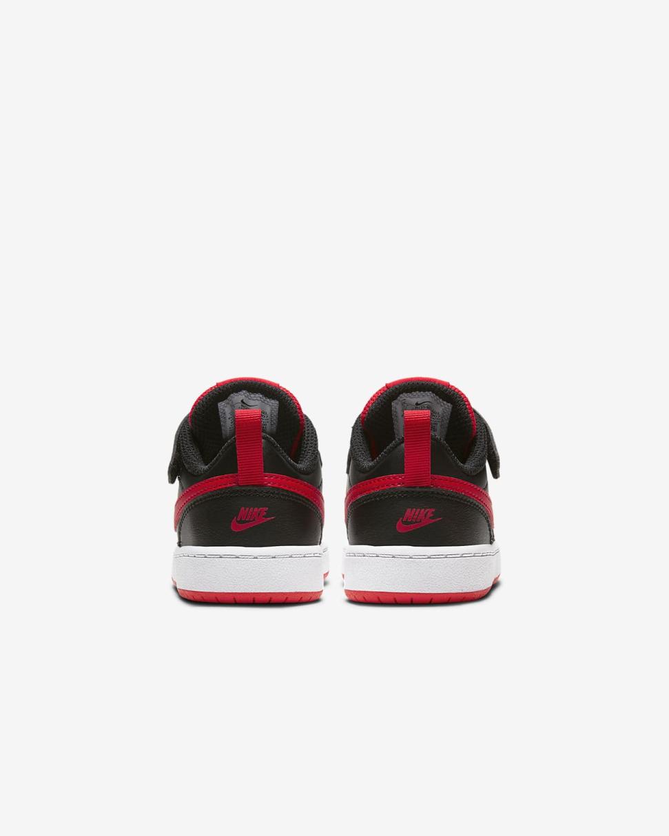 Nike Court Borough Low 2 Black/White/University Red | Kids Nike Lifestyle