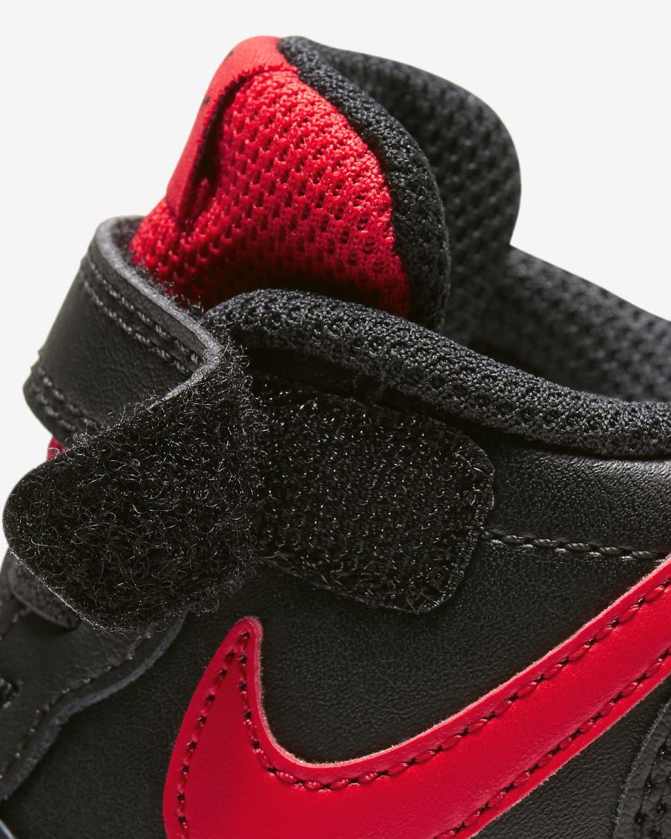 Nike Court Borough Low 2 Black/White/University Red | Kids Nike Lifestyle