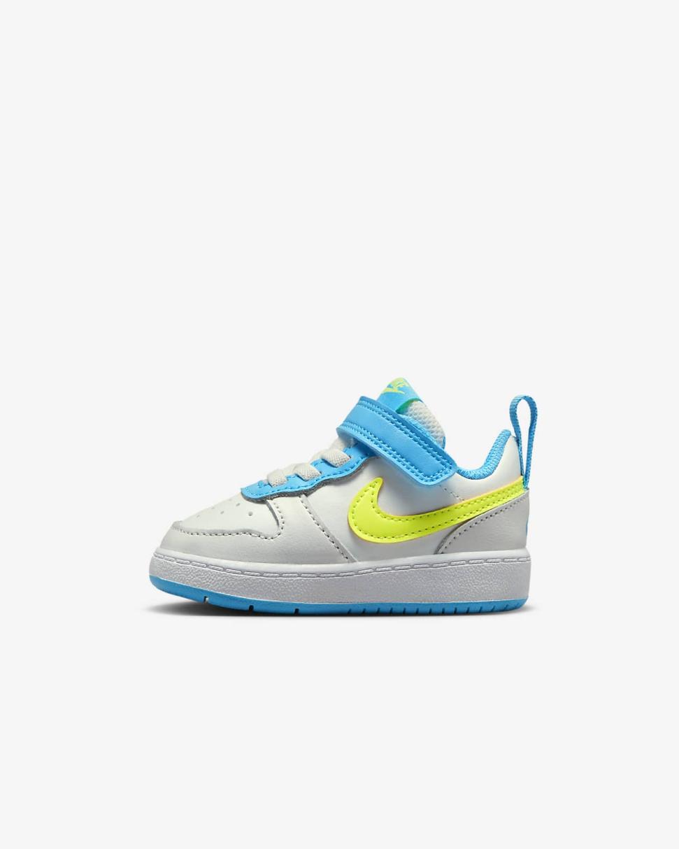 Nike Court Borough Low 2 Summit White/Baltic Blue/Volt | Kids Nike Lifestyle