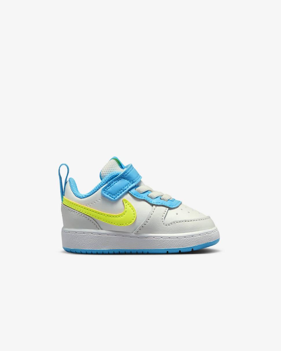 Nike Court Borough Low 2 Summit White/Baltic Blue/Volt | Kids Nike Lifestyle