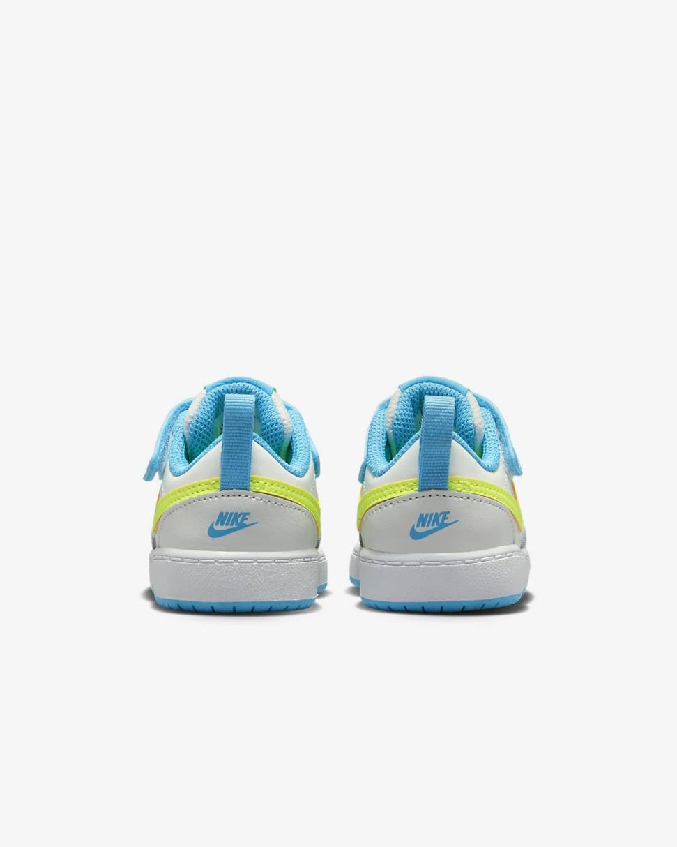 Nike Court Borough Low 2 Summit White/Baltic Blue/Volt | Kids Nike Lifestyle