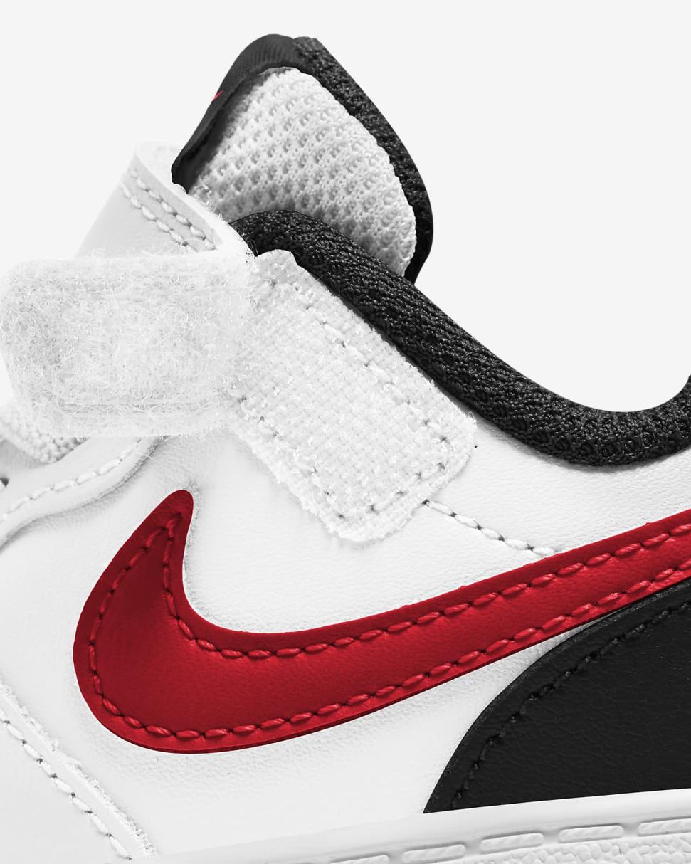 Nike Court Borough Low 2 White/Black/University Red | Kids Nike Lifestyle