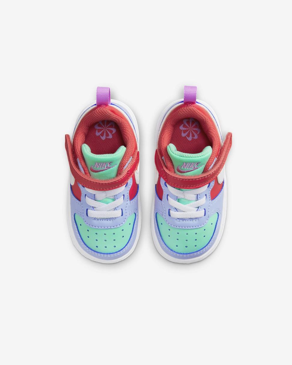 Nike Court Borough Low Recraft Cobalt Bliss/Track Red/Emerald Rise/White | Kids Nike First Day Kicks