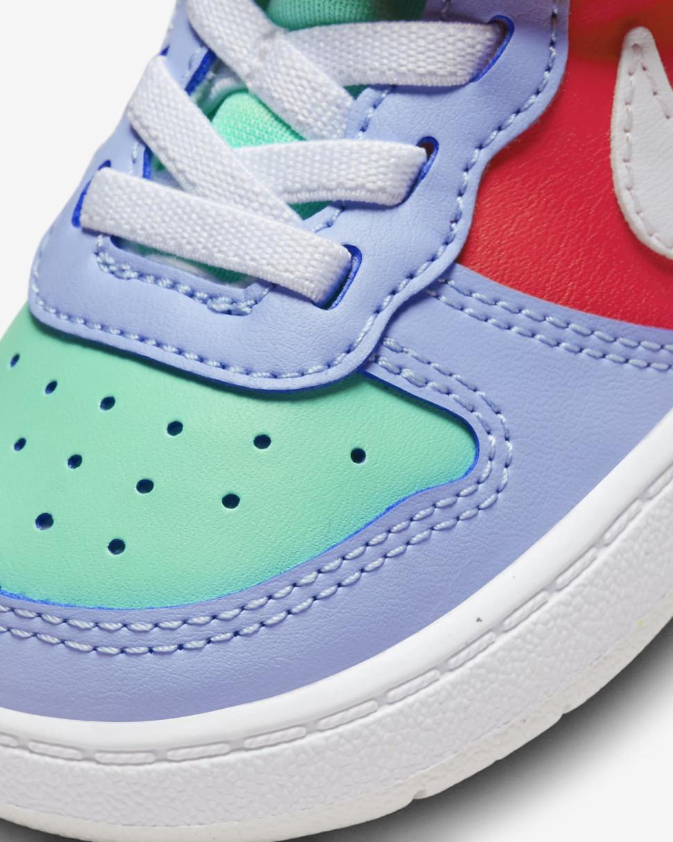 Nike Court Borough Low Recraft Cobalt Bliss/Track Red/Emerald Rise/White | Kids Nike First Day Kicks