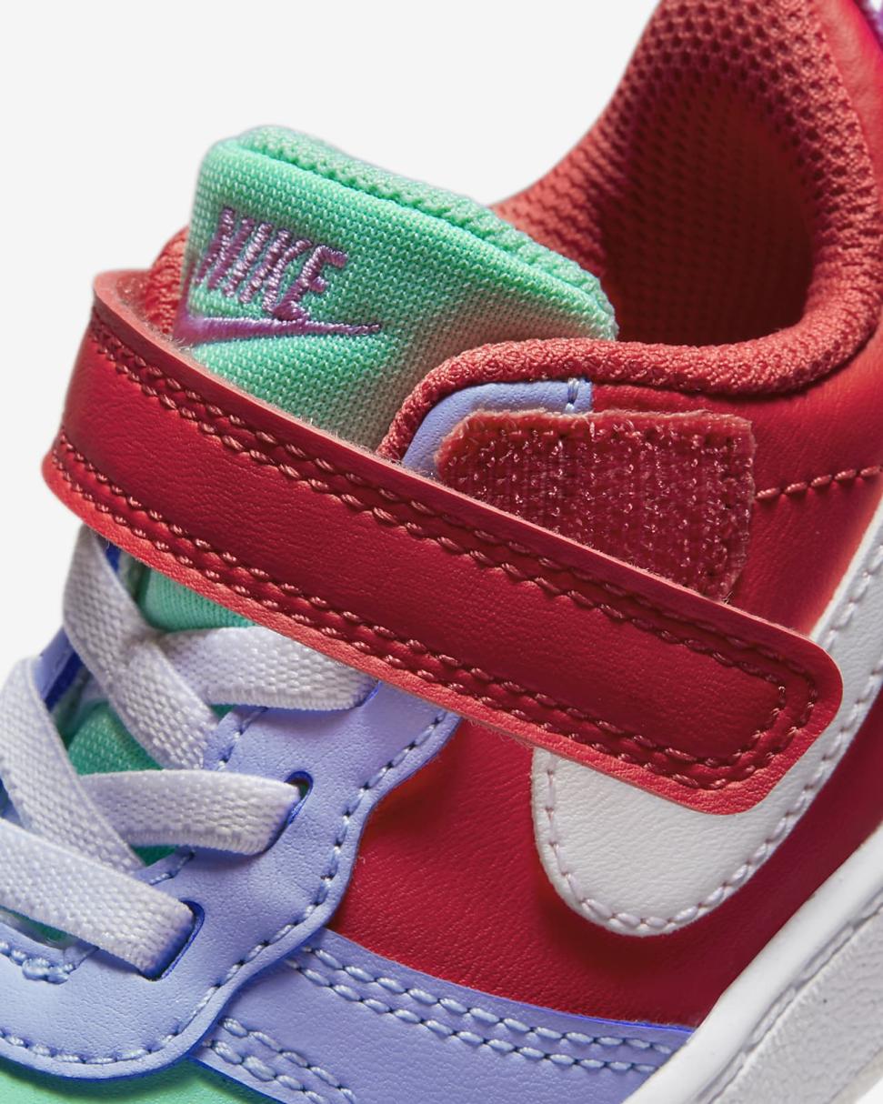 Nike Court Borough Low Recraft Cobalt Bliss/Track Red/Emerald Rise/White | Kids Nike First Day Kicks