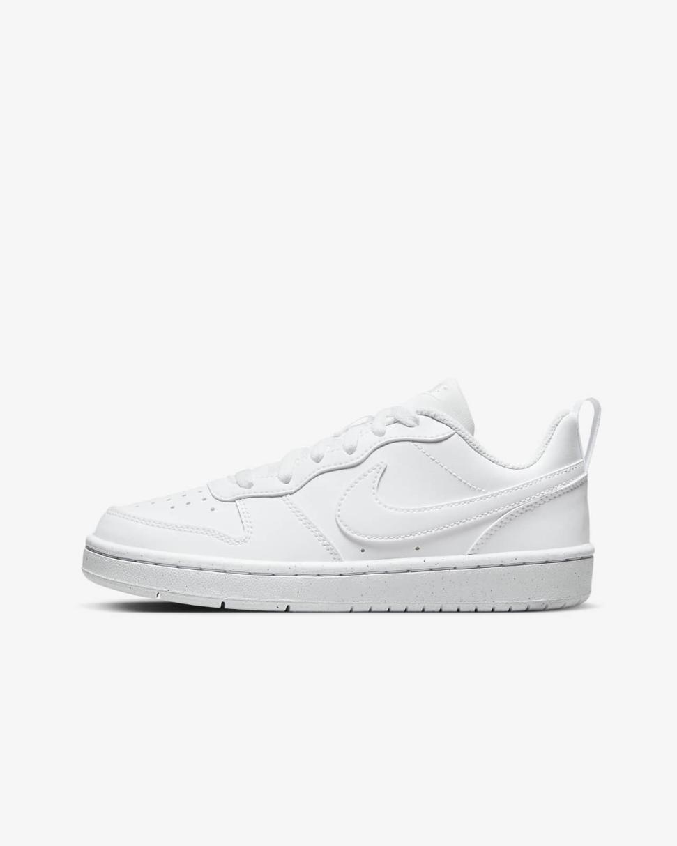 Nike Court Borough Low Recraft White/White/White | Kids Nike First Day Kicks