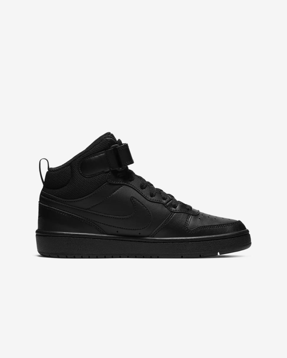 Nike Court Borough Mid 2 Black/Black/Black | Kids Nike Lifestyle
