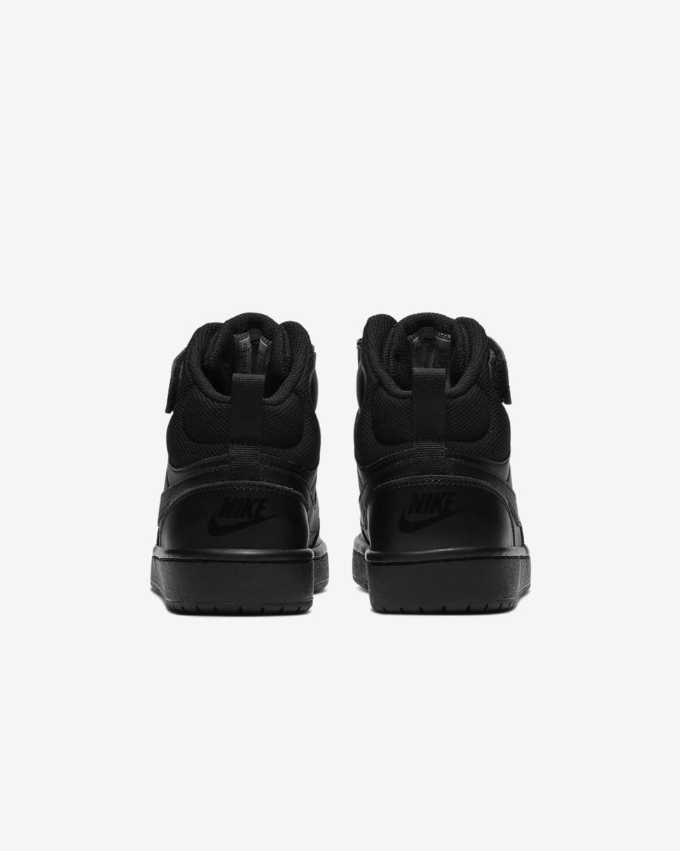 Nike Court Borough Mid 2 Black/Black/Black | Kids Nike Lifestyle
