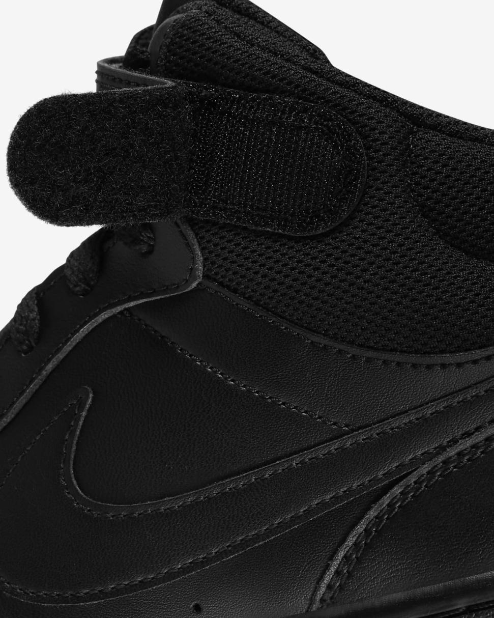Nike Court Borough Mid 2 Black/Black/Black | Kids Nike Lifestyle