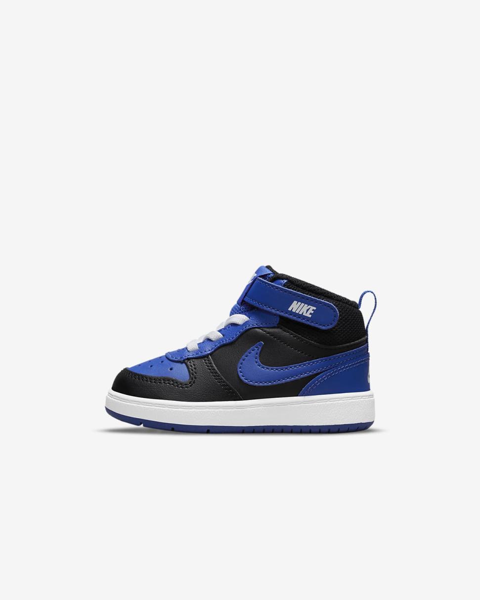 Nike Court Borough Mid 2 Black/Game Royal/White/Game Royal | Kids Nike Lifestyle