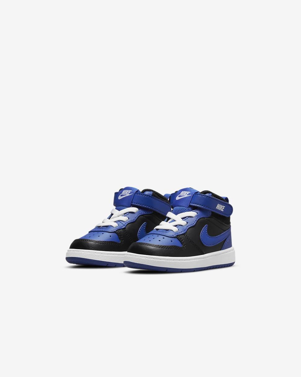 Nike Court Borough Mid 2 Black/Game Royal/White/Game Royal | Kids Nike Lifestyle