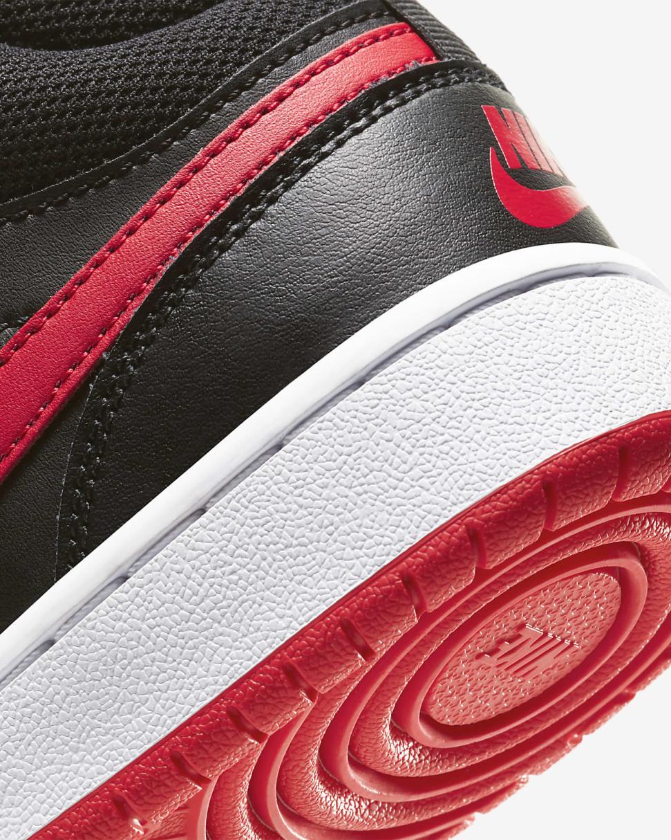Nike Court Borough Mid 2 Black/White/University Red | Kids Nike Lifestyle