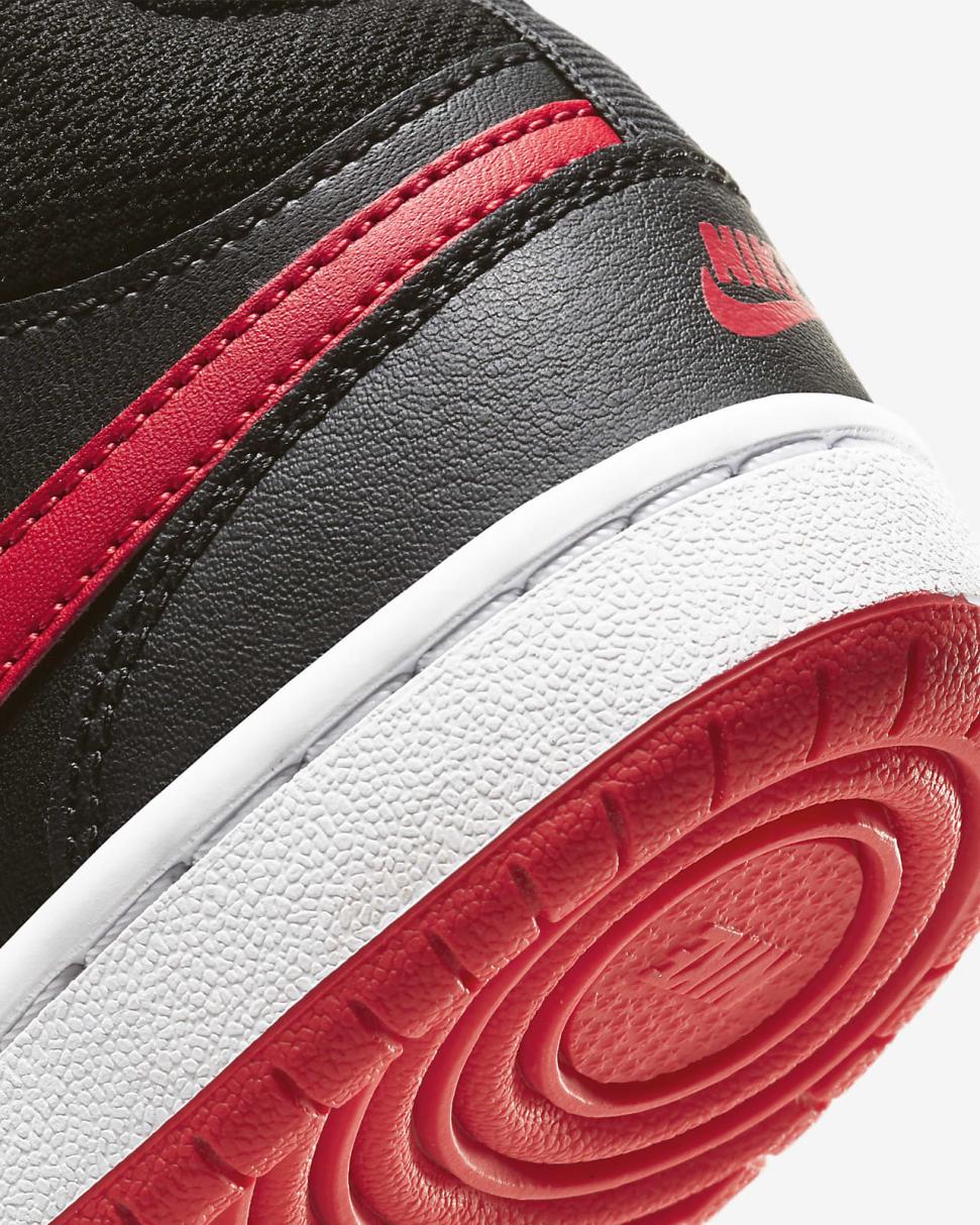 Nike Court Borough Mid 2 Black/White/University Red | Kids Nike Lifestyle