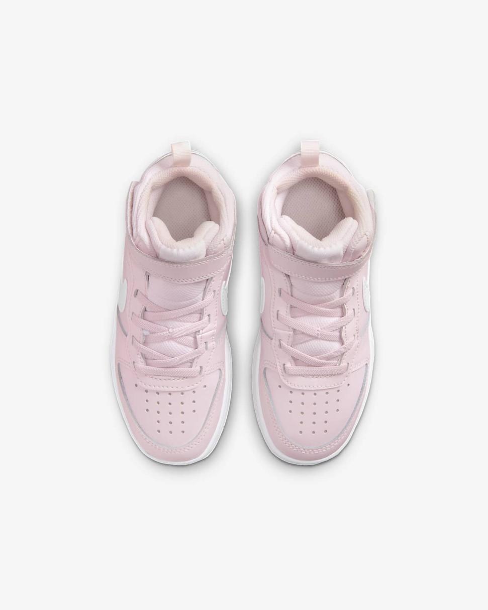 Nike Court Borough Mid 2 Pearl Pink/Summit White/White | Kids Nike Lifestyle