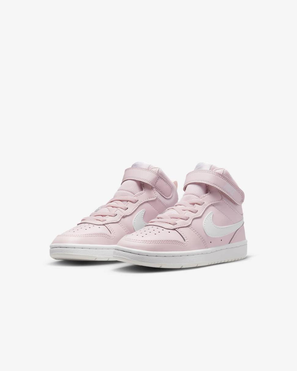 Nike Court Borough Mid 2 Pearl Pink/Summit White/White | Kids Nike Lifestyle
