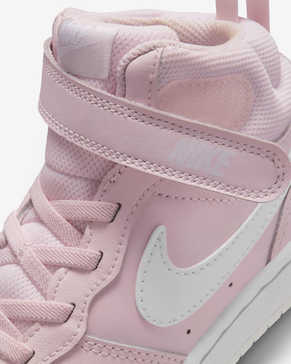 Nike Court Borough Mid 2 Pearl Pink/Summit White/White | Kids Nike Lifestyle