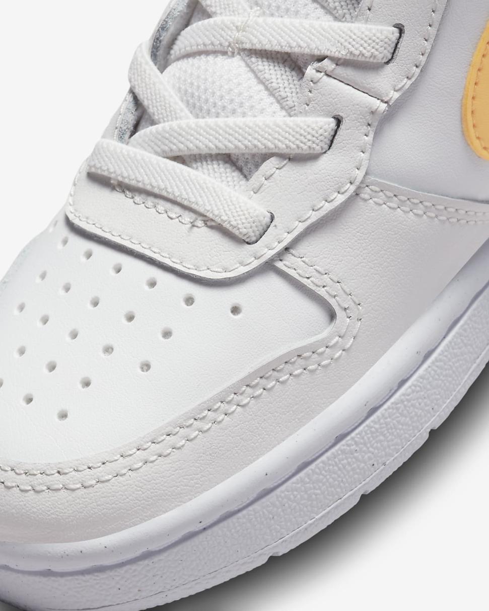 Nike Court Borough Mid 2 Summit White/Coral Chalk/White/Topaz Gold | Kids Nike Lifestyle