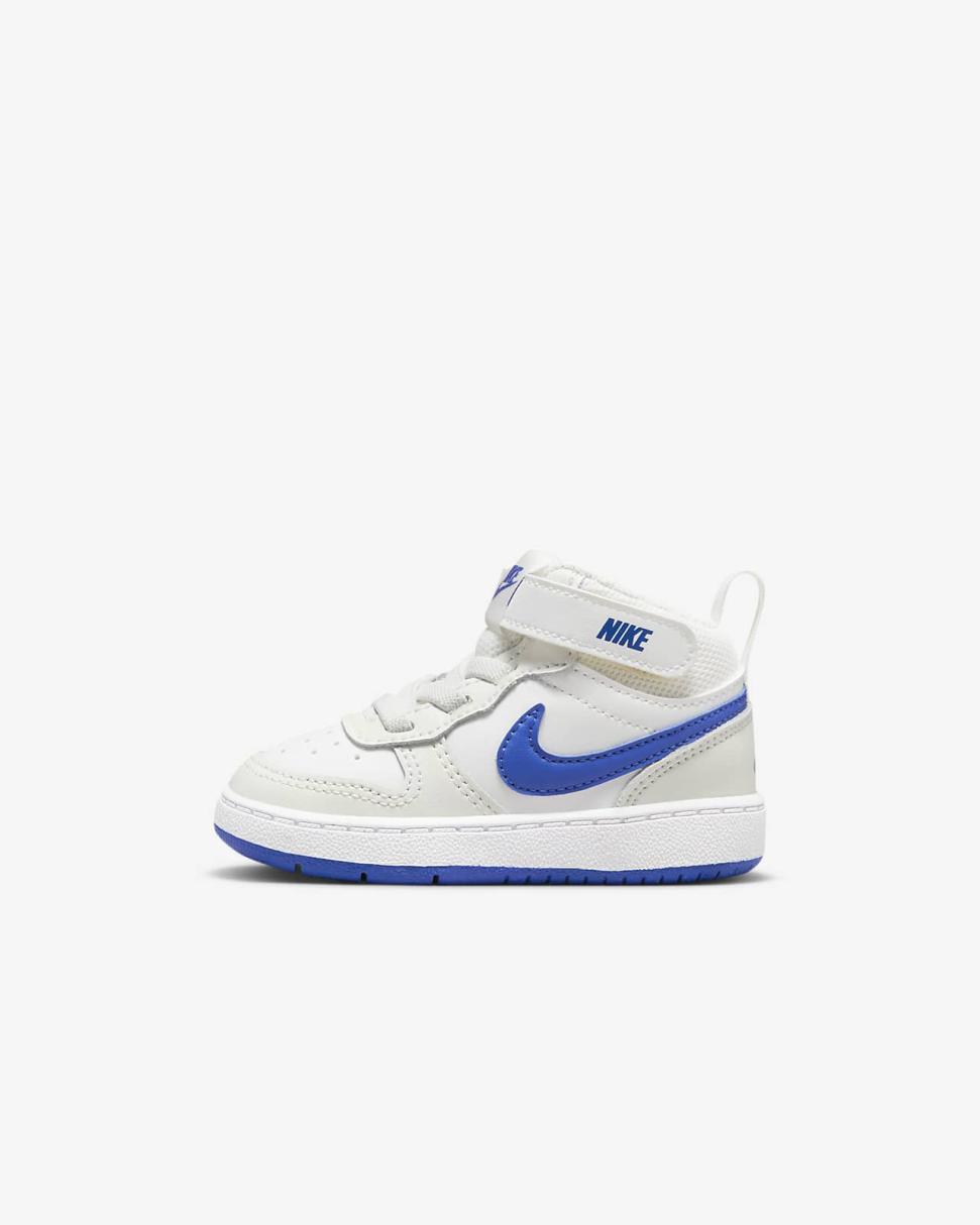 Nike Court Borough Mid 2 Summit White/White/Hyper Royal | Kids Nike Lifestyle