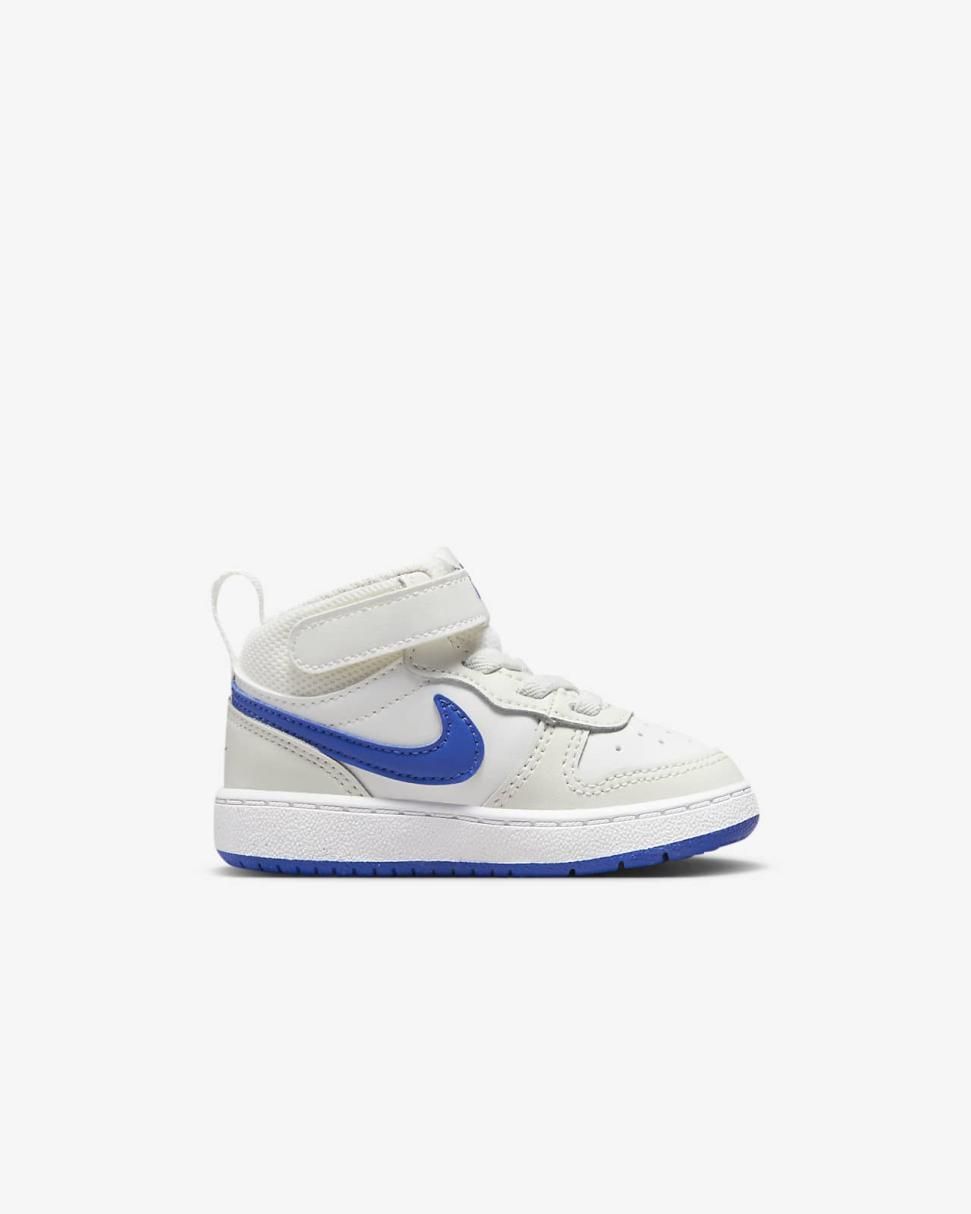 Nike Court Borough Mid 2 Summit White/White/Hyper Royal | Kids Nike Lifestyle