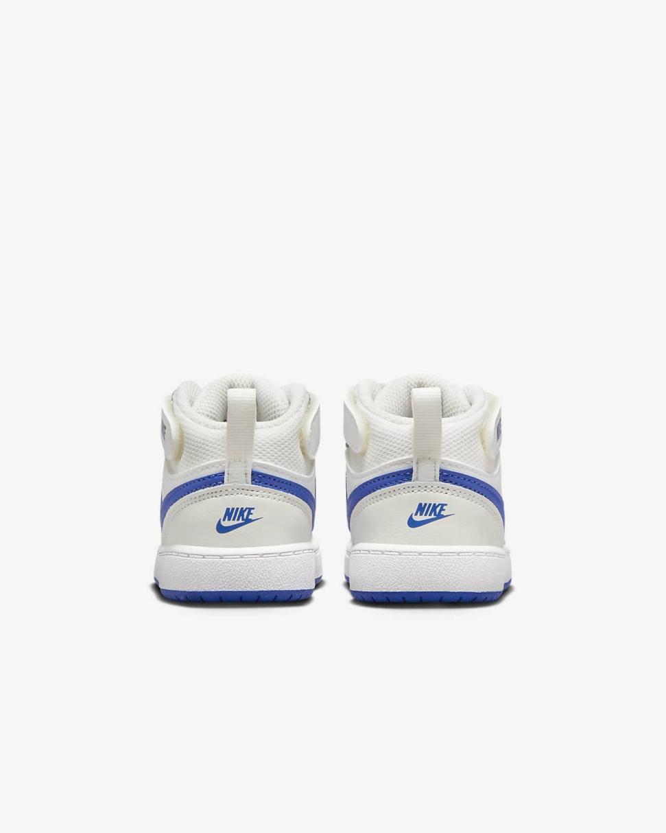 Nike Court Borough Mid 2 Summit White/White/Hyper Royal | Kids Nike Lifestyle