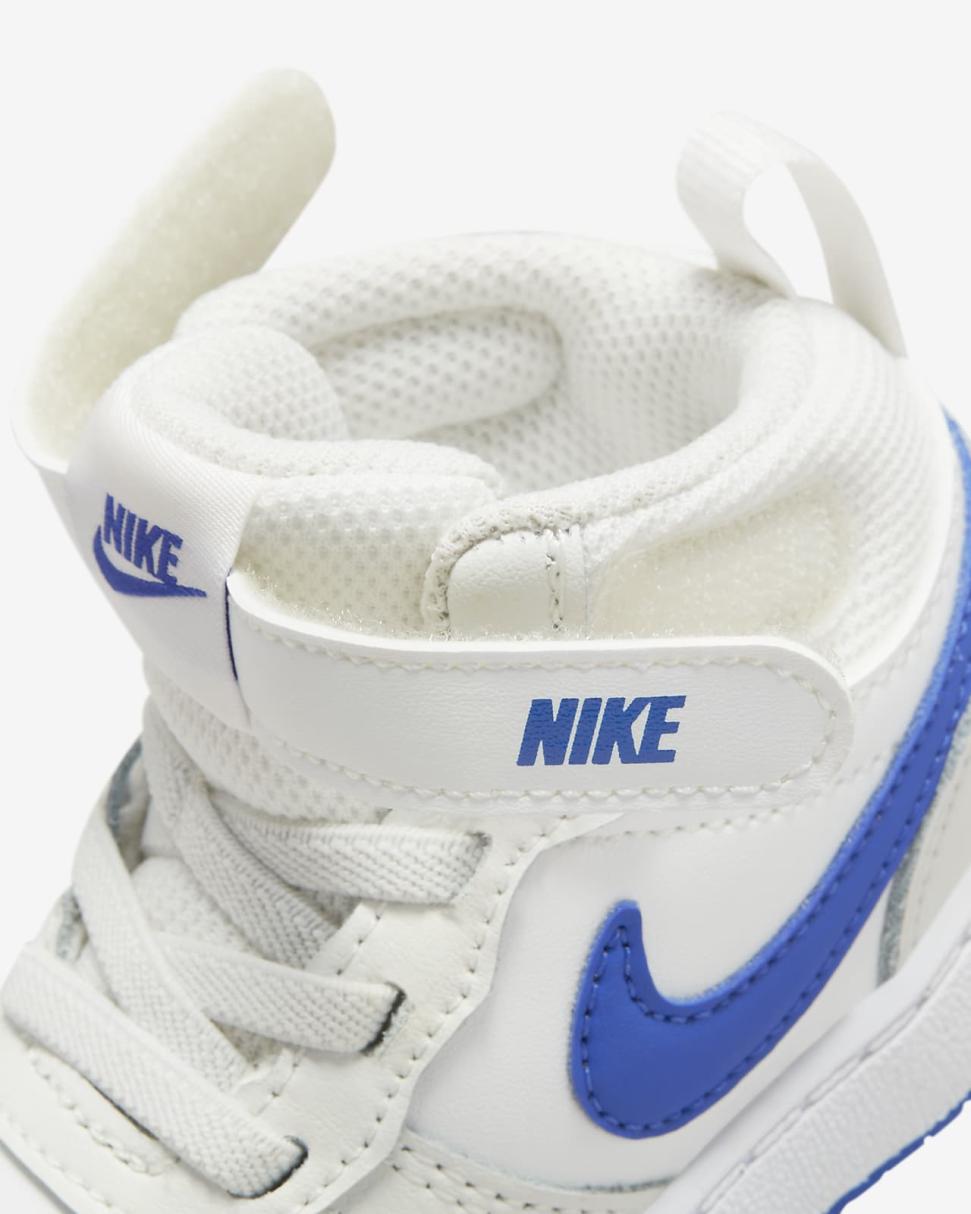 Nike Court Borough Mid 2 Summit White/White/Hyper Royal | Kids Nike Lifestyle