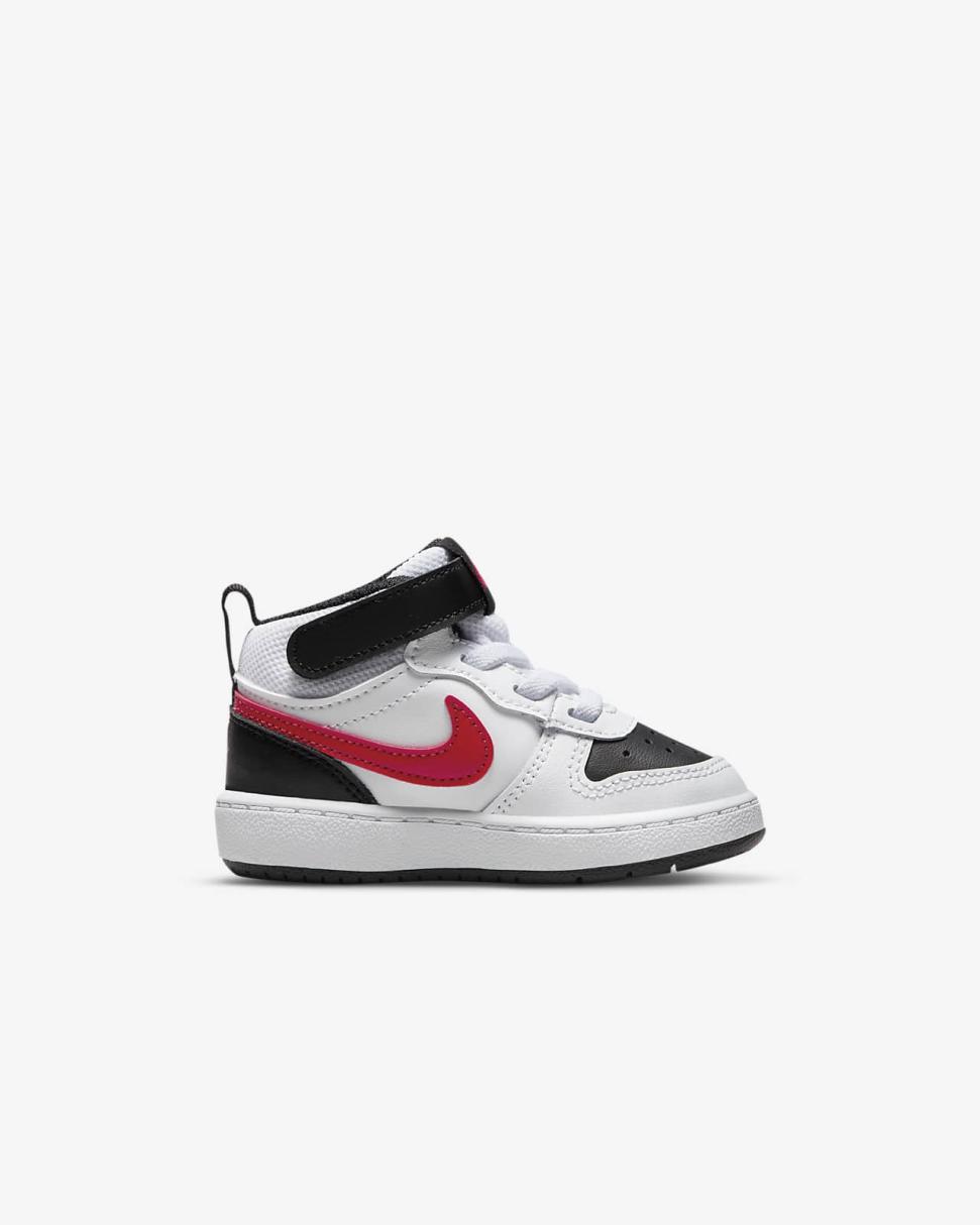 Nike Court Borough Mid 2 White/Black/University Red | Kids Nike Lifestyle