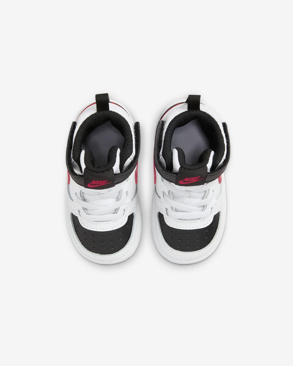 Nike Court Borough Mid 2 White/Black/University Red | Kids Nike Lifestyle