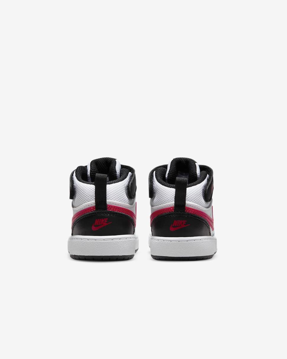 Nike Court Borough Mid 2 White/Black/University Red | Kids Nike Lifestyle