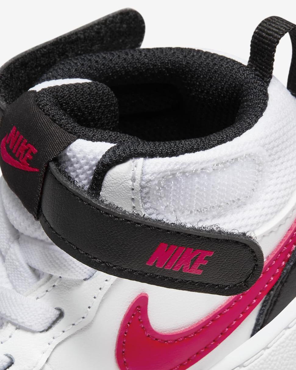 Nike Court Borough Mid 2 White/Black/University Red | Kids Nike Lifestyle