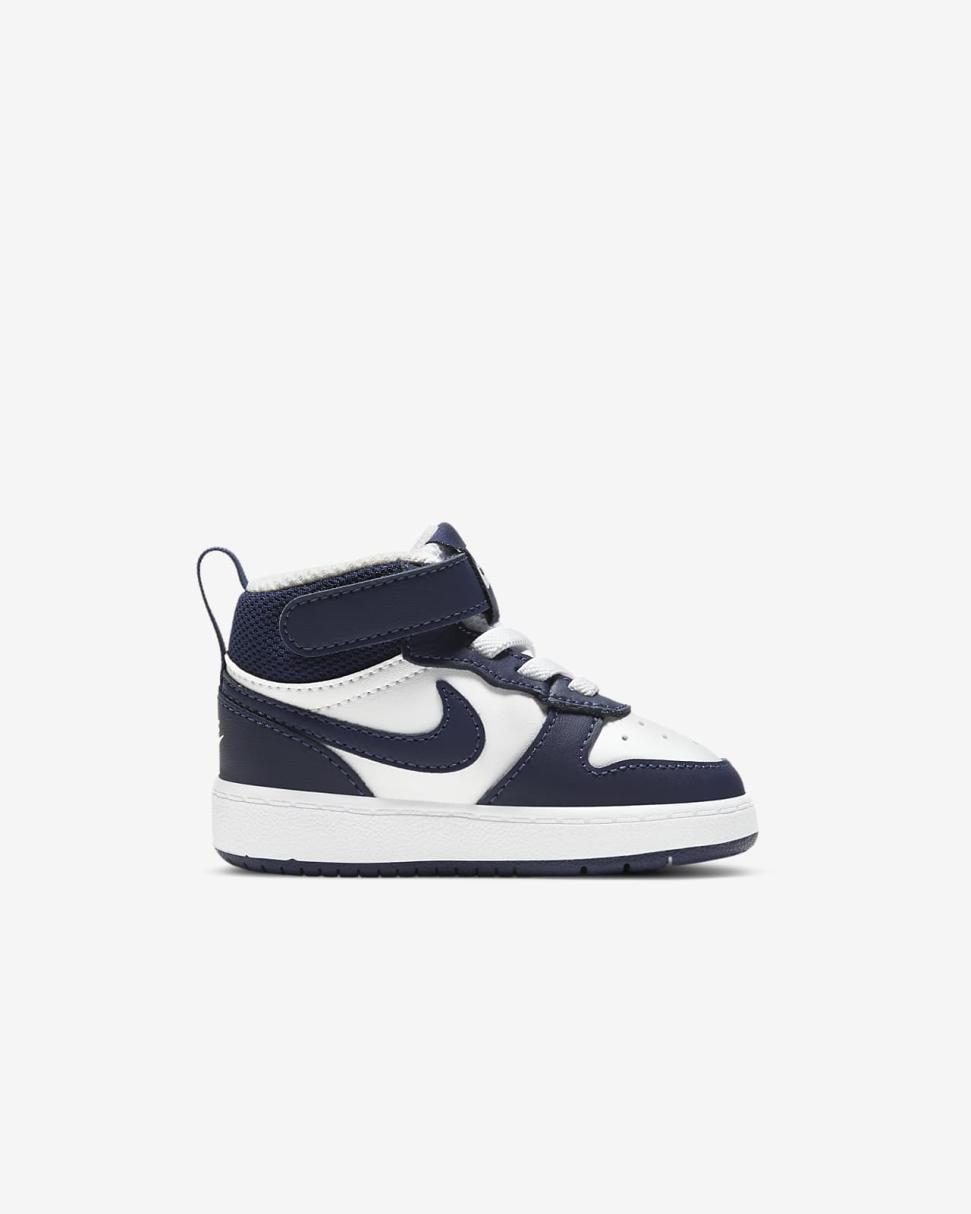 Nike Court Borough Mid 2 White/Signal Blue/Blue Void | Kids Nike Lifestyle
