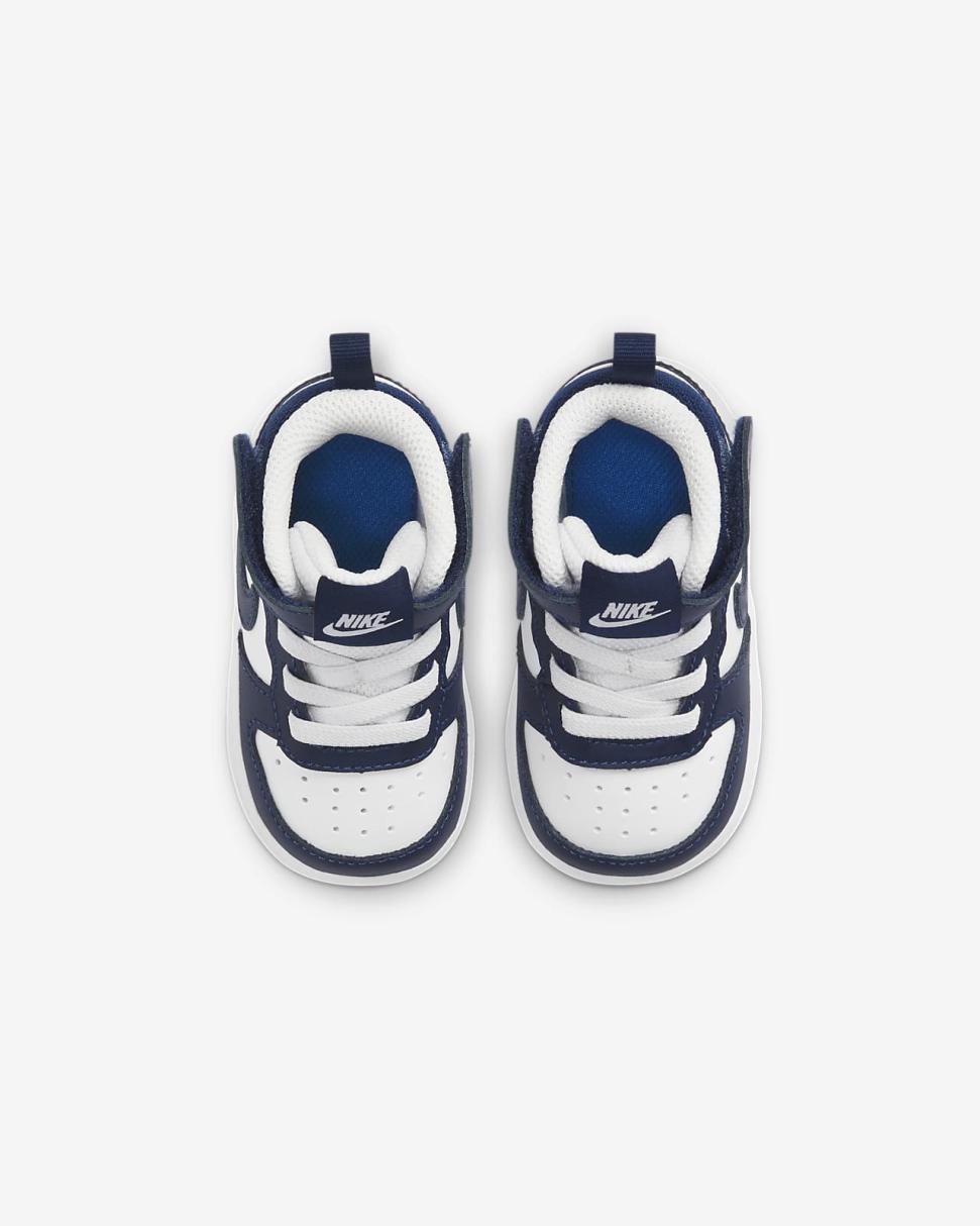 Nike Court Borough Mid 2 White/Signal Blue/Blue Void | Kids Nike Lifestyle
