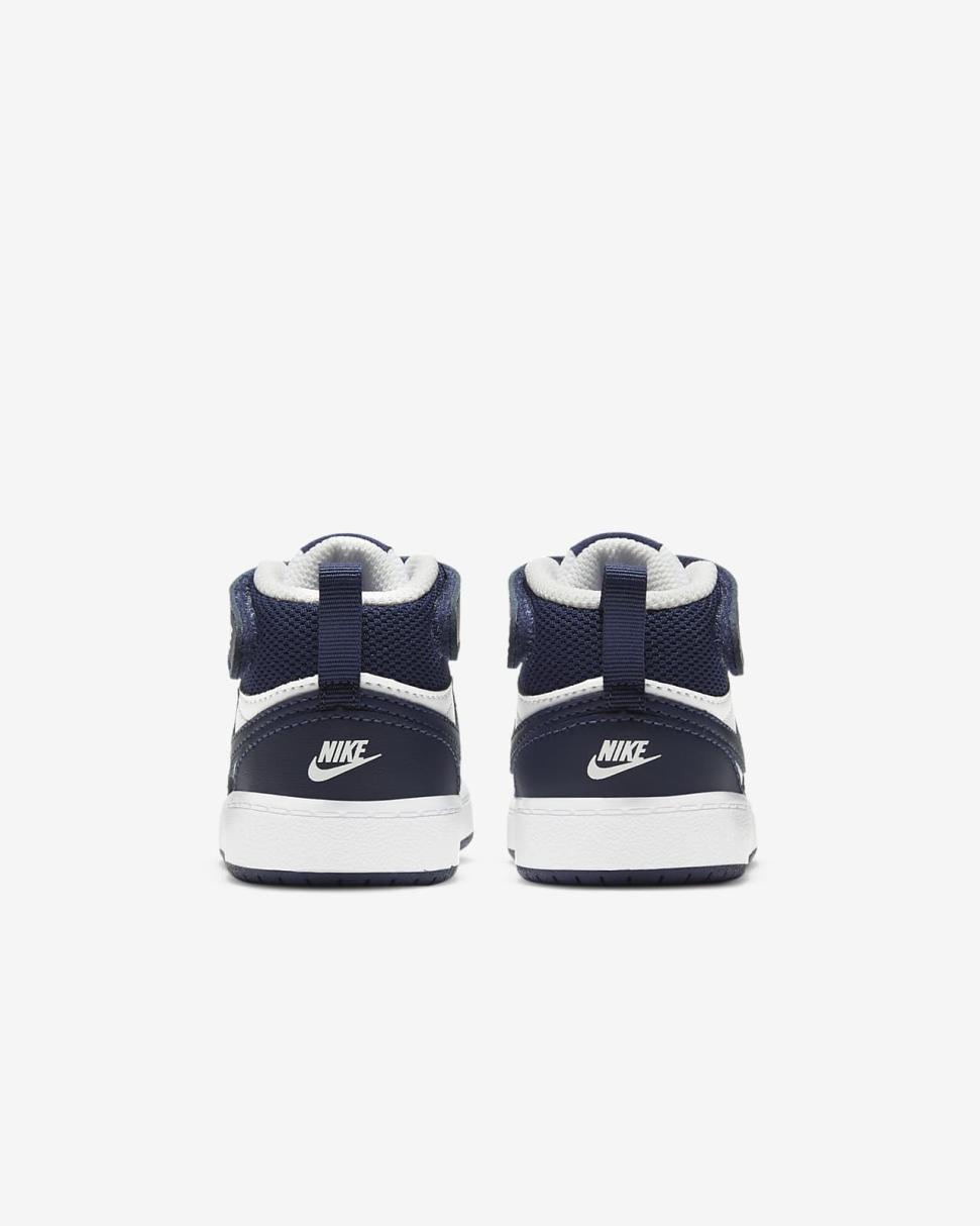 Nike Court Borough Mid 2 White/Signal Blue/Blue Void | Kids Nike Lifestyle