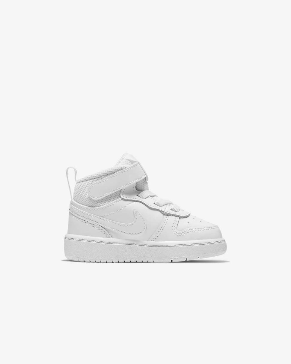 Nike Court Borough Mid 2 White/White/White | Kids Nike Lifestyle