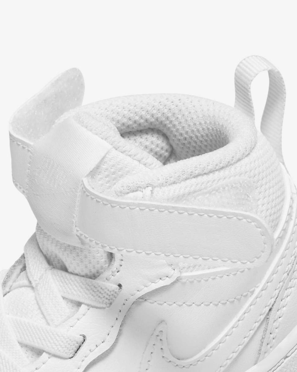 Nike Court Borough Mid 2 White/White/White | Kids Nike Lifestyle