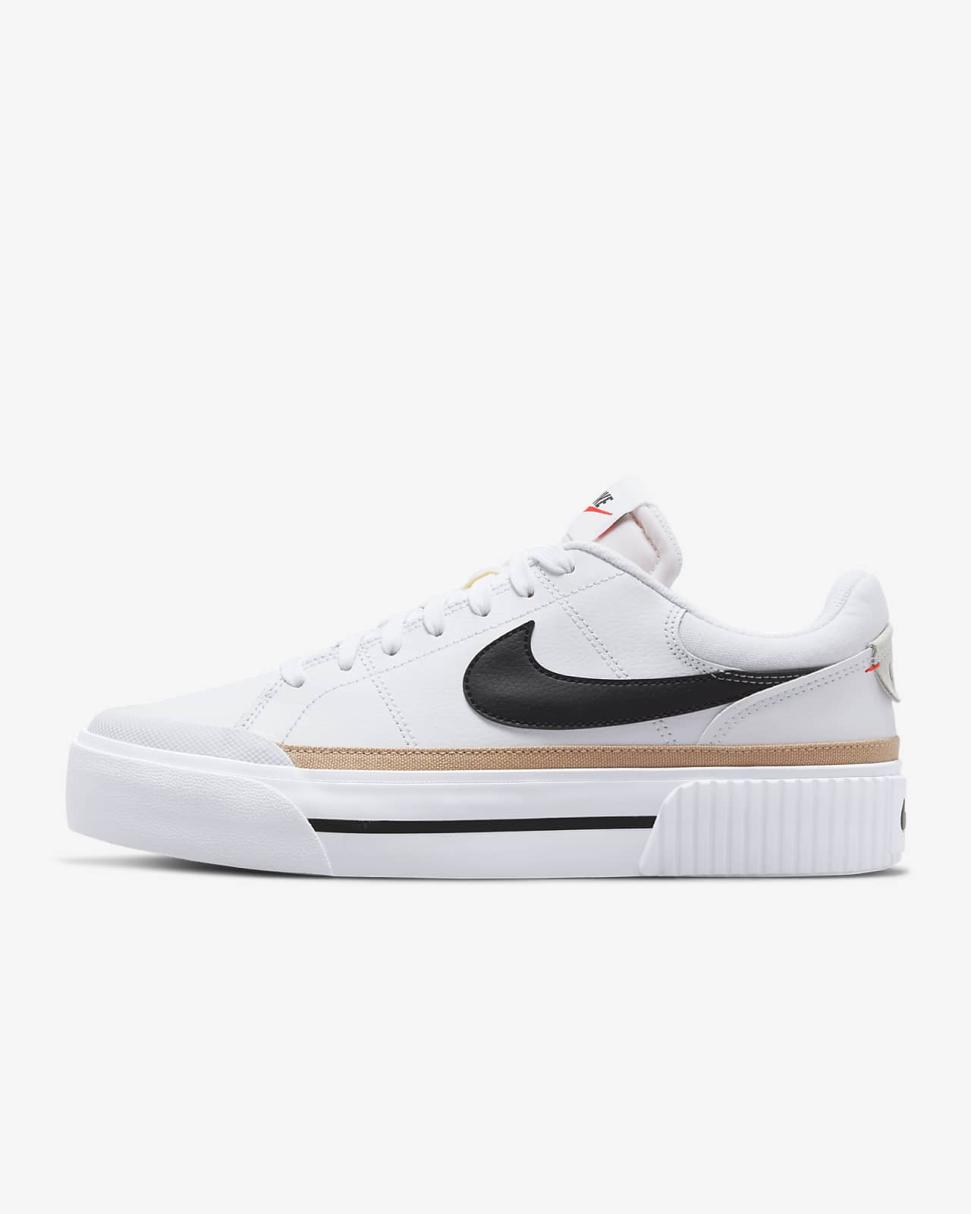 Nike Court Legacy Lift White/Hemp/Team Orange/Black | Womens Nike First Day Kicks