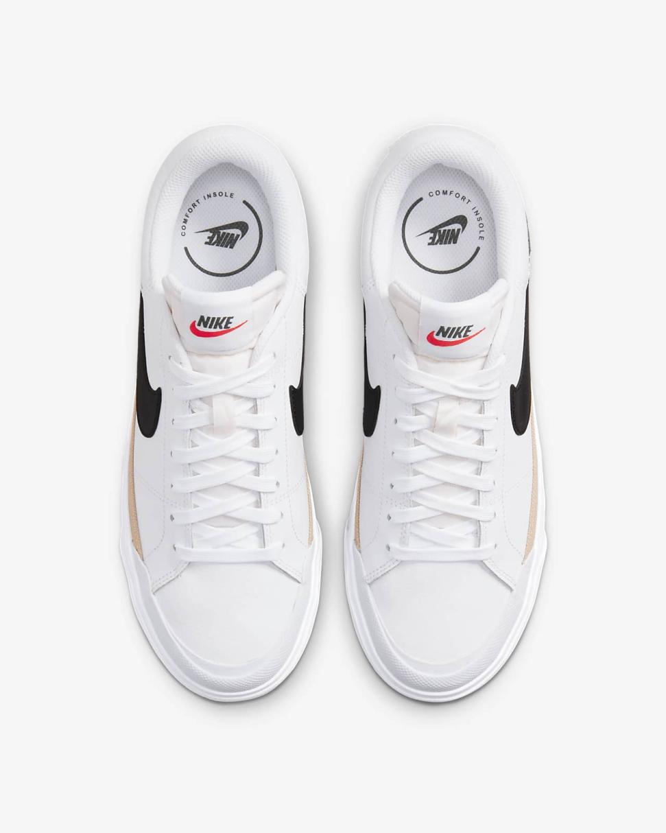Nike Court Legacy Lift White/Hemp/Team Orange/Black | Womens Nike First Day Kicks