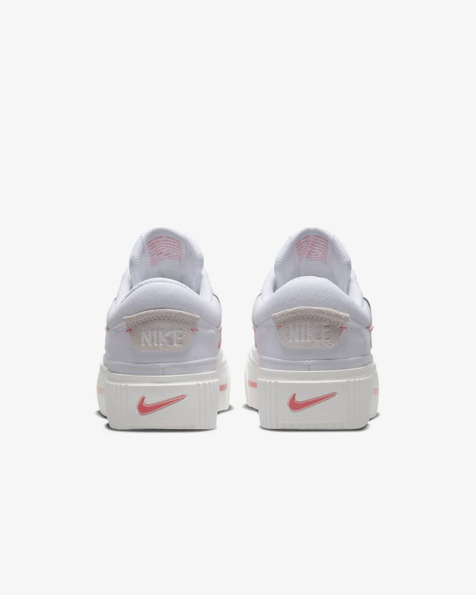 Nike Court Legacy Lift White/Summit White/Coral Chalk/Sea Coral | Womens Nike First Day Kicks