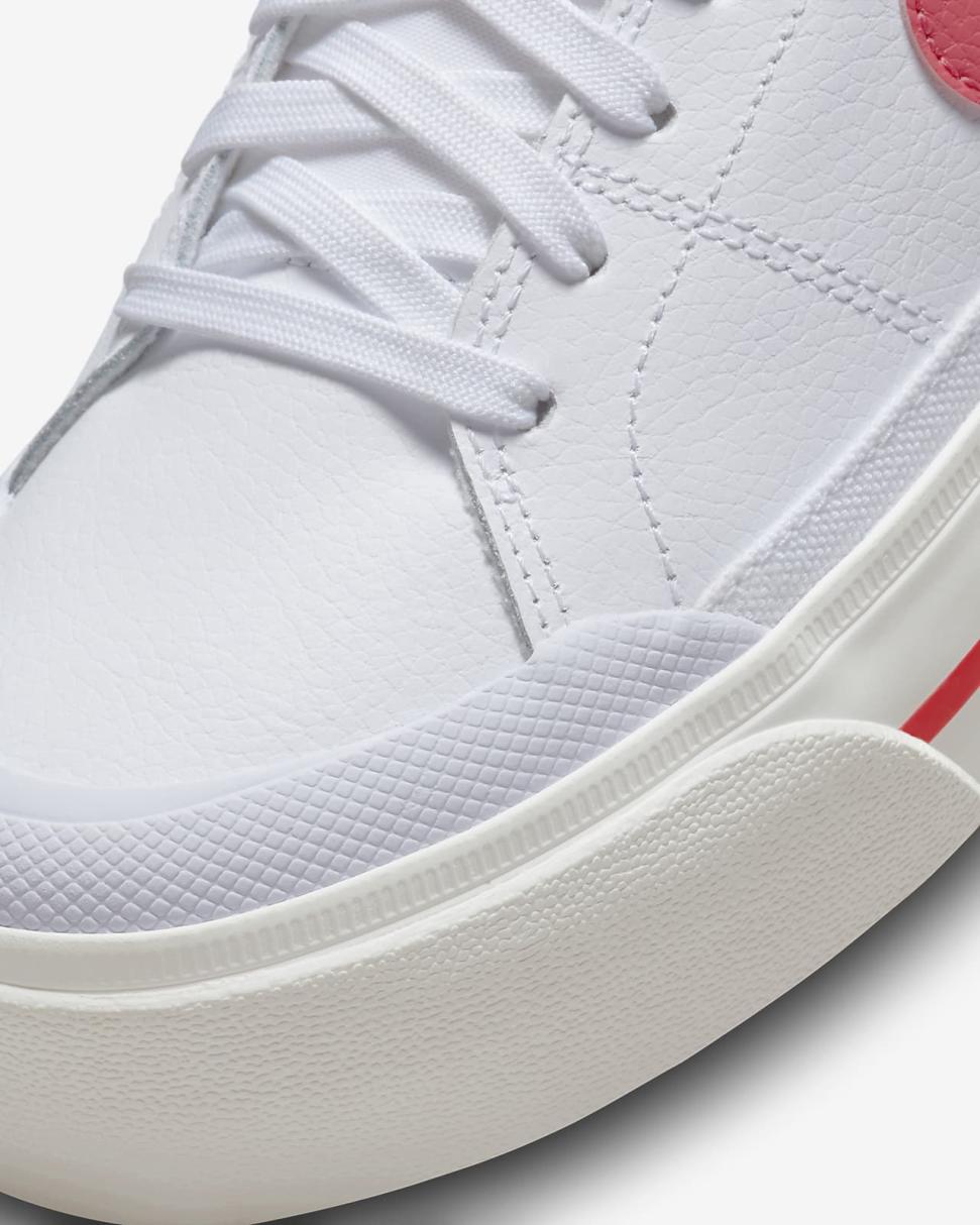 Nike Court Legacy Lift White/Summit White/Coral Chalk/Sea Coral | Womens Nike First Day Kicks