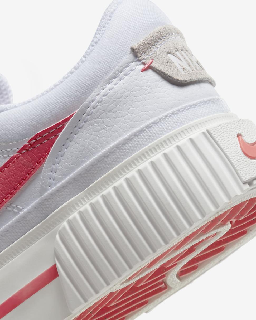 Nike Court Legacy Lift White/Summit White/Coral Chalk/Sea Coral | Womens Nike First Day Kicks