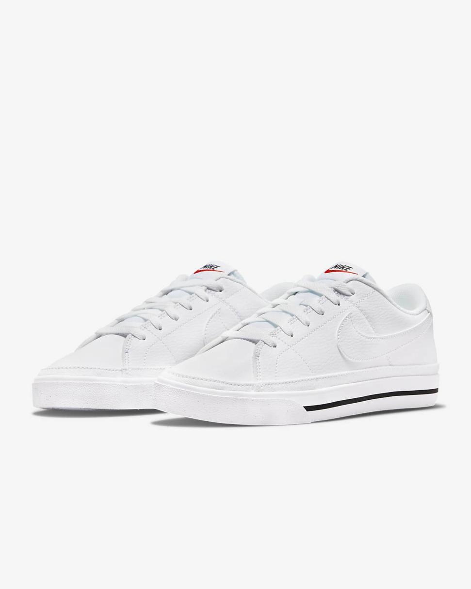 Nike Court Legacy Next Nature White/Black/Volt/White | Womens Nike First Day Kicks
