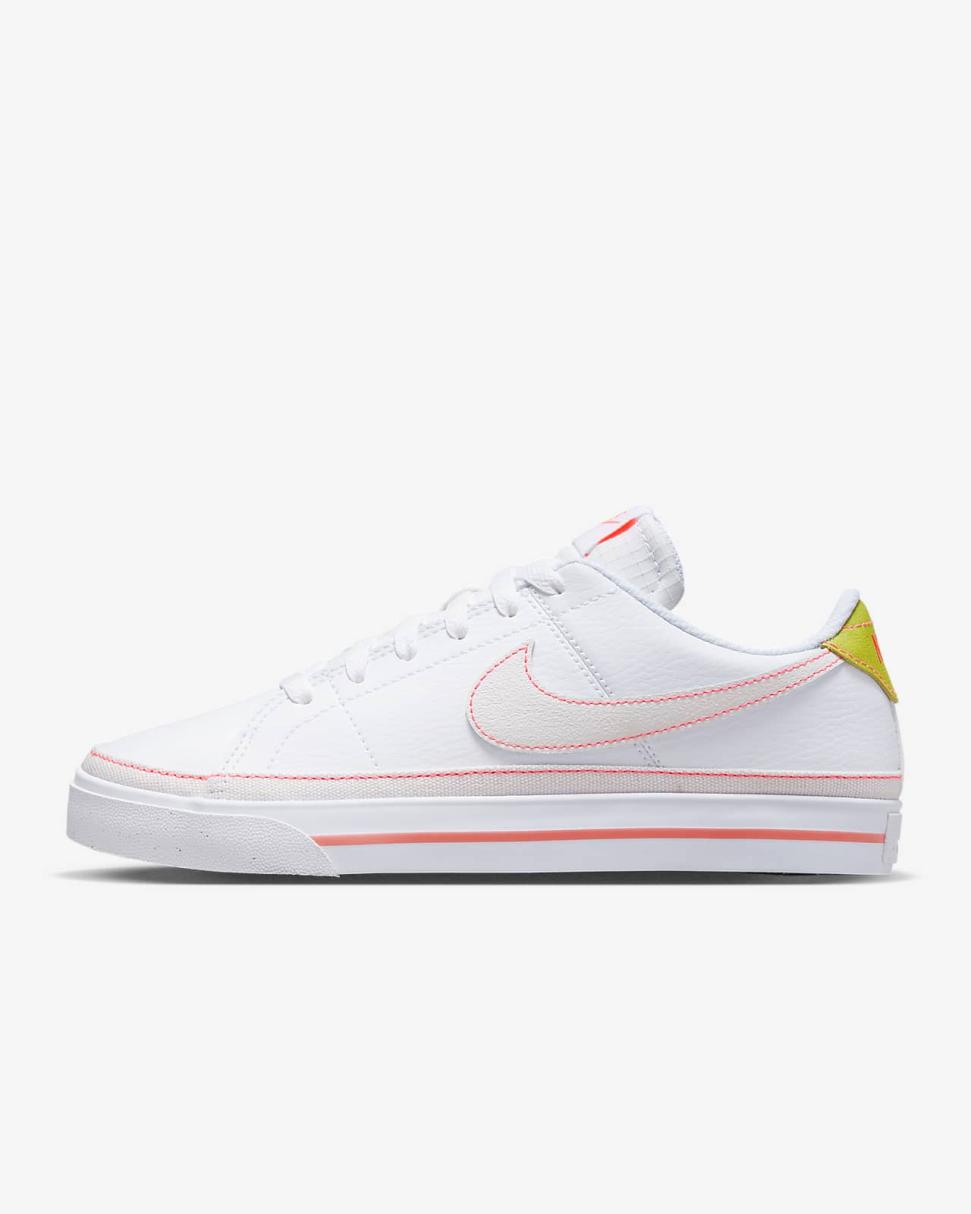 Nike Court Legacy Next Nature White/Hot Punch/Bright Cactus/Phantom | Womens Nike Lifestyle