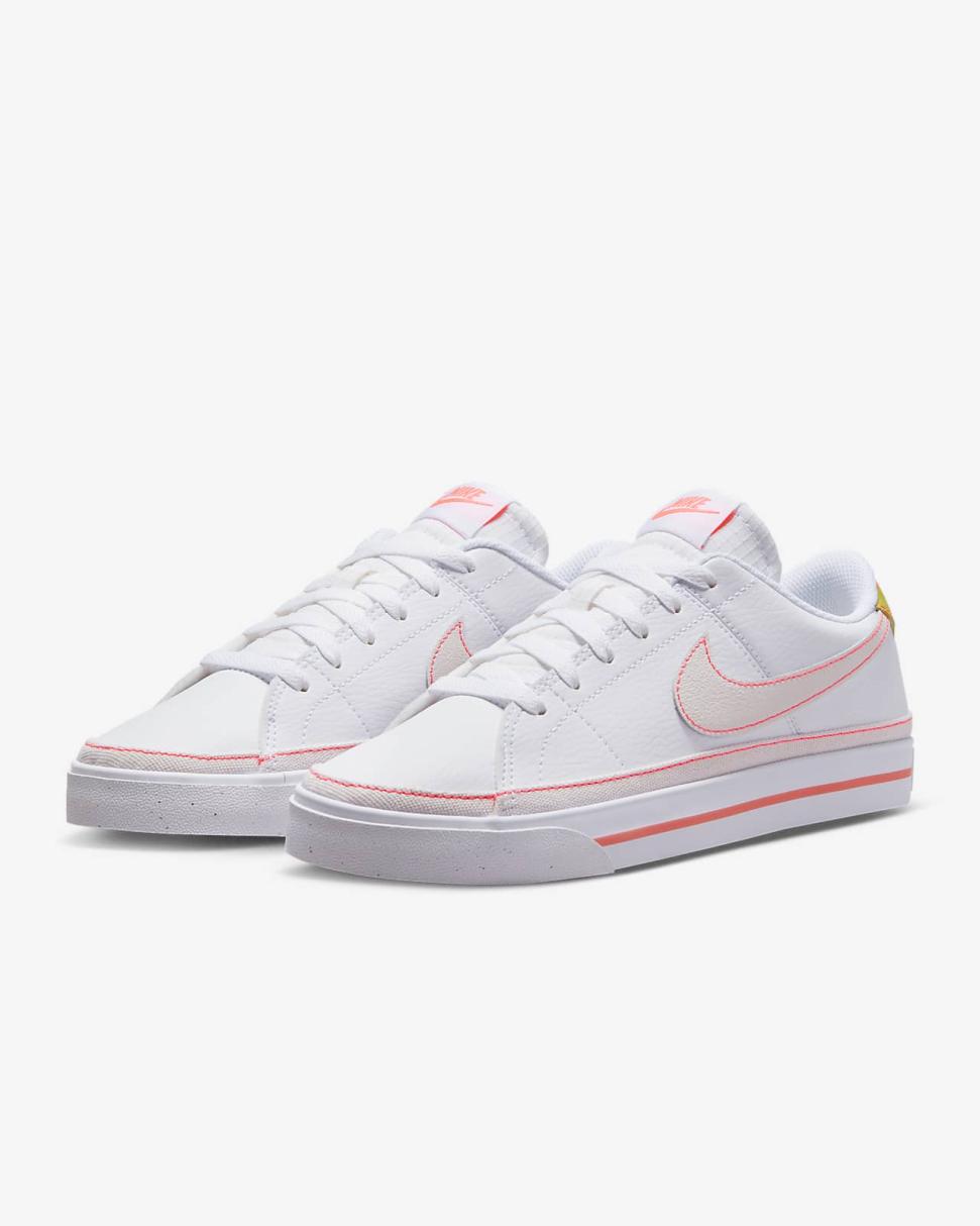 Nike Court Legacy Next Nature White/Hot Punch/Bright Cactus/Phantom | Womens Nike Lifestyle
