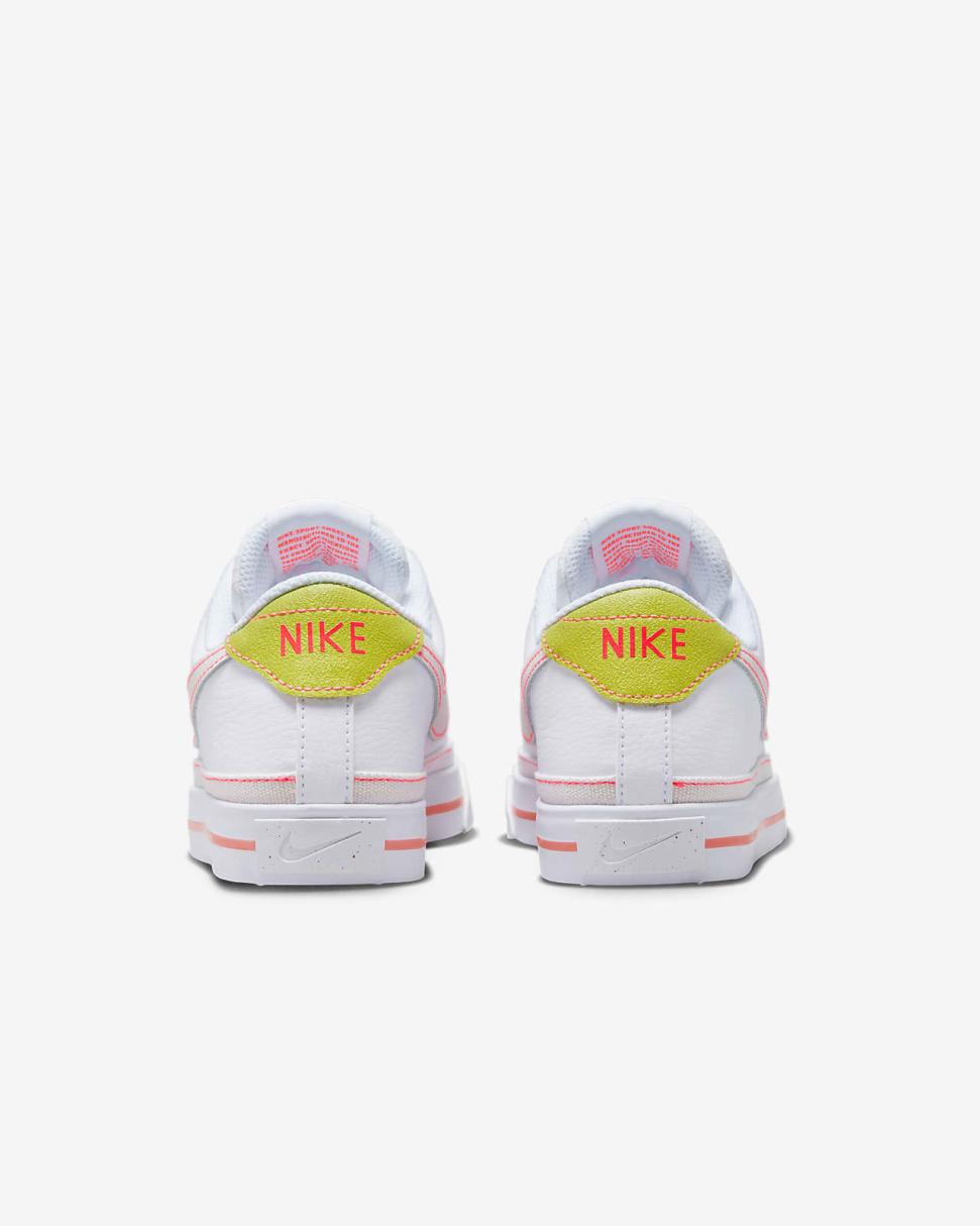 Nike Court Legacy Next Nature White/Hot Punch/Bright Cactus/Phantom | Womens Nike Lifestyle