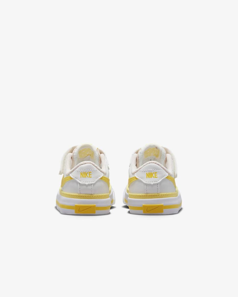 Nike Court Legacy Summit White/White/Opti Yellow | Kids Nike First Day Kicks