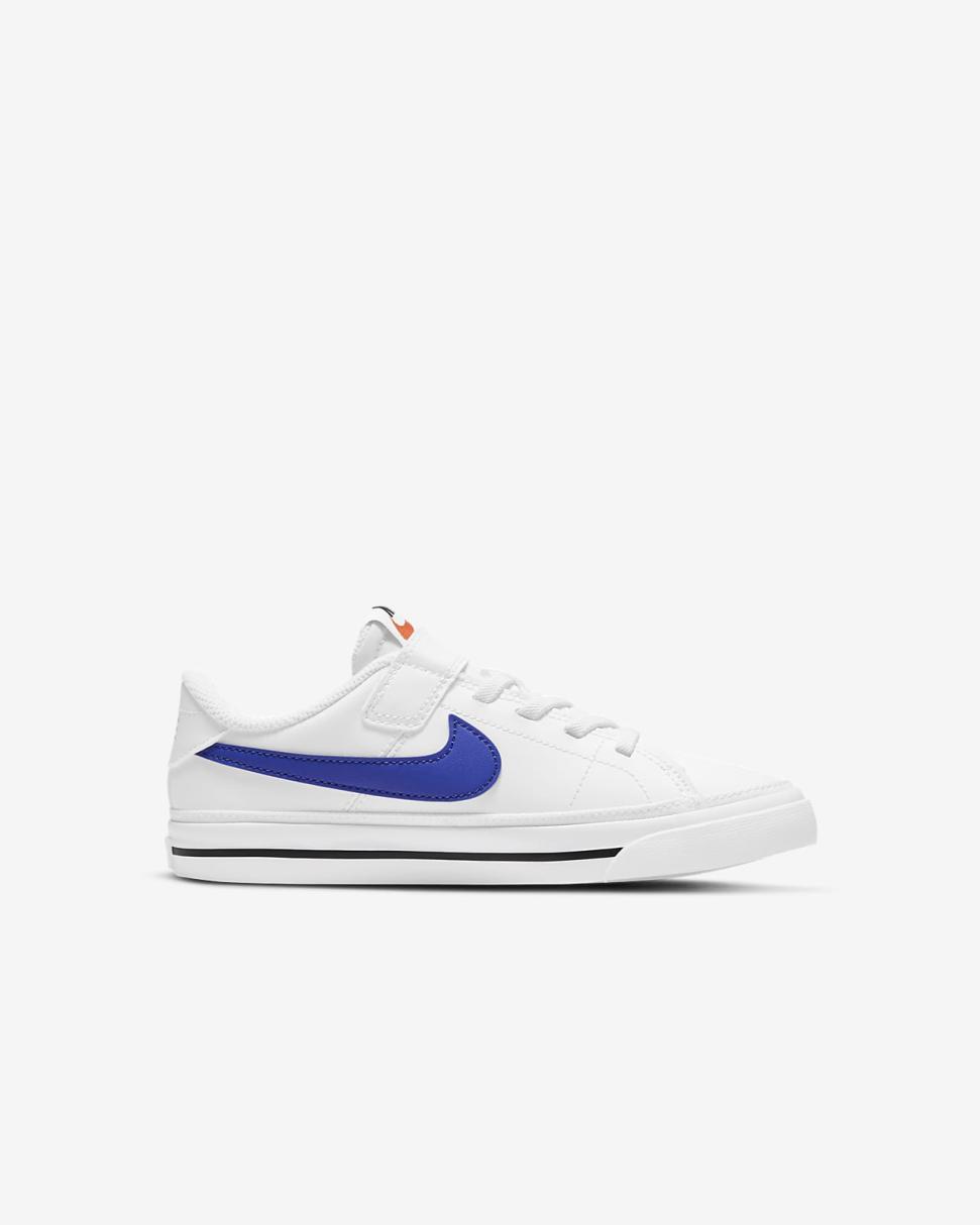 Nike Court Legacy White/Black/Game Royal | Kids Nike First Day Kicks